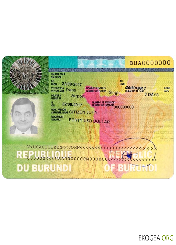 Visa de voyage BURUNDI